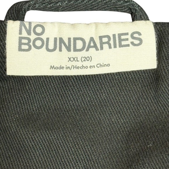 No Boundaries Barn Trucker Jacket XXL (20) Black NWT Juniors - Picture 9 of 12